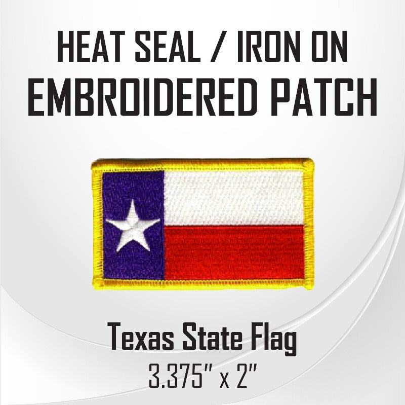 Texas State Flag Embroidered Patch (3.375" x 2")