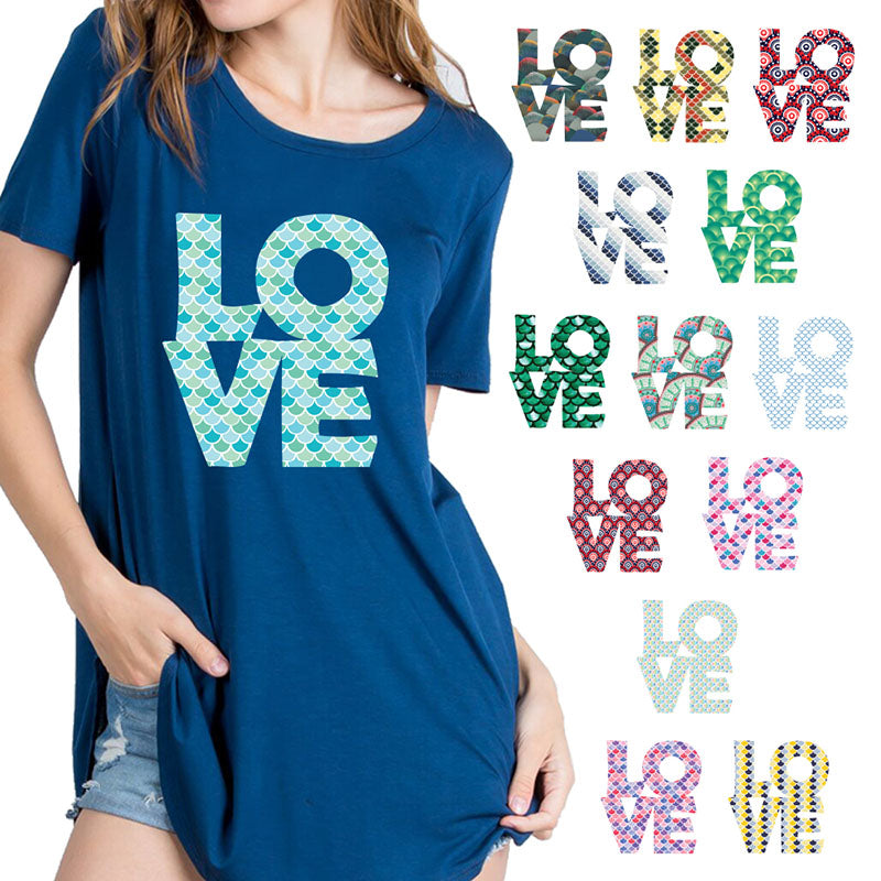 Love Silhouette Theme PAC HTV - 14 patterns (8")