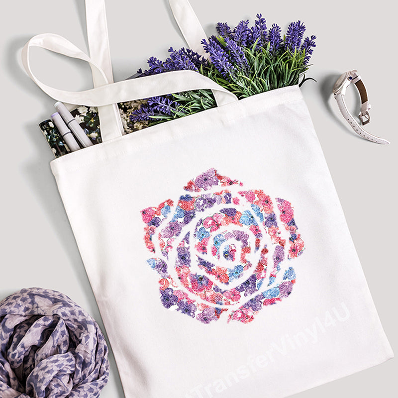 Floral Glitter Patterned HTV