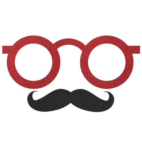 Mustache Sunglasses 2 Colors Plush HTV (8" x 4.5")