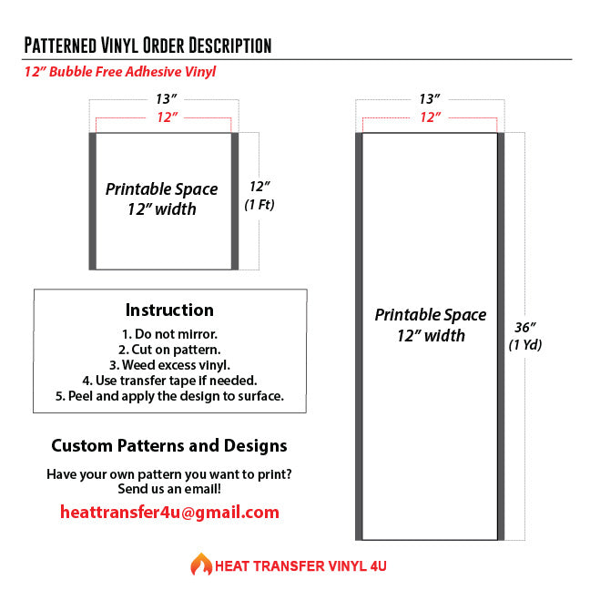 Ombre Bubble-Free Patterned Adhesive Vinyl (12" x 12")