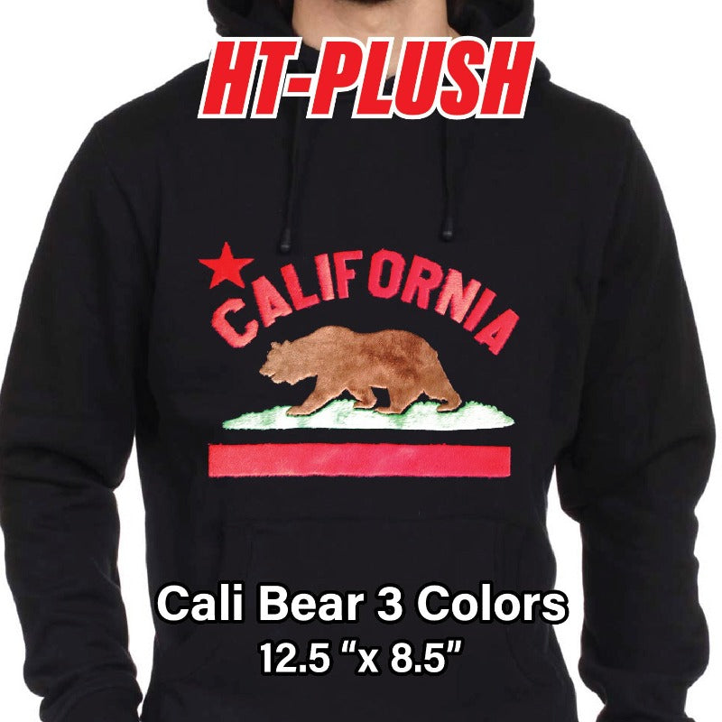 Cali Bear 3 colors Plush HTV (12.5" x 8.5")