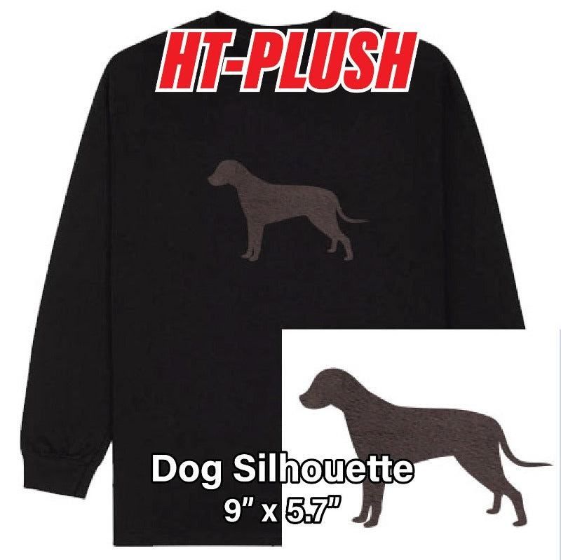 Dog Silhouette Plush HTV (9" x 5.7")