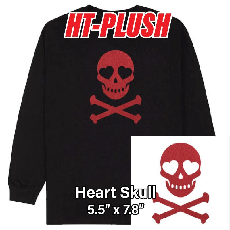 Heart Skull Plush HTV (5.5" x 7.8")