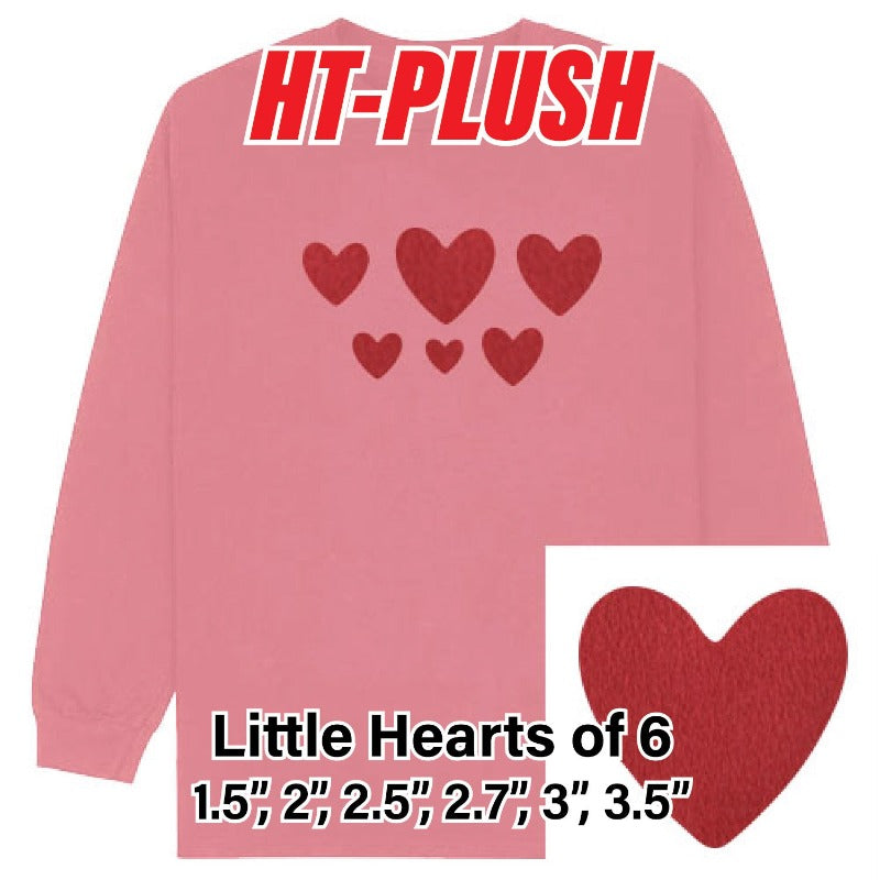 Little Hearts of 6 Plush HTV