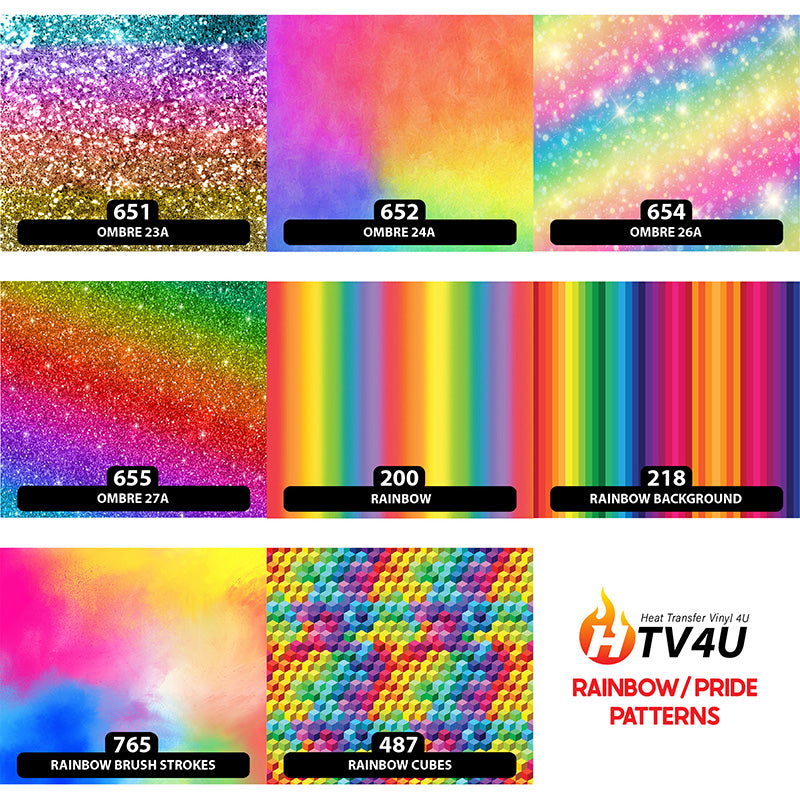 Rainbow Patterned HTV