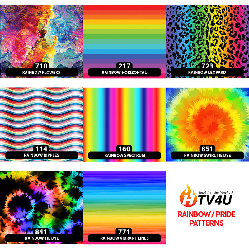 Rainbow Patterned HTV