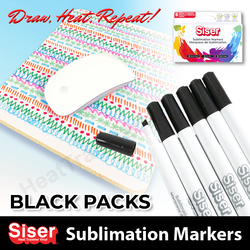 Siser Sublimation Marker Pastel Pack includes Lavender, Light Blue, Light  Green, Light Pink, Peach, and Seafoam