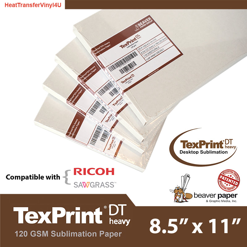 TexPrint®R Desktop Sublimation Paper - 8.5 X 11  Heat Transfer Vinyl 4u  – HEAT TRANSFER VINYL 4U