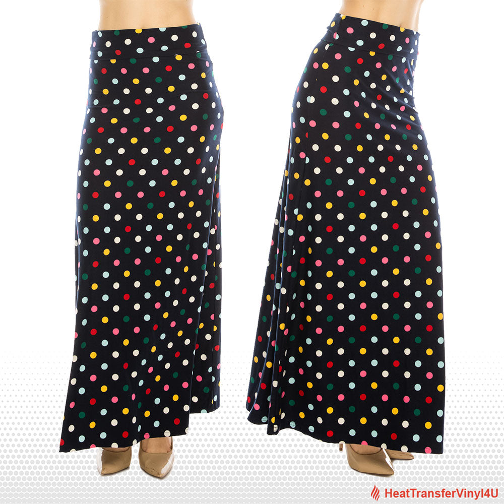 Patterned Fold Over Maxi Skirts
