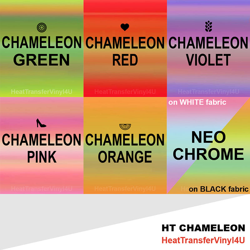 Chameleon Black Reflective Heat Transfer Vinyl (HTV)