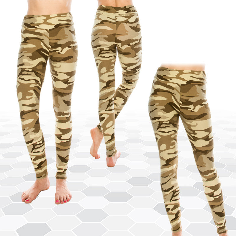 Patterned High Waist Yoga Ultra Soft Leggings (Regular/Plus Size)