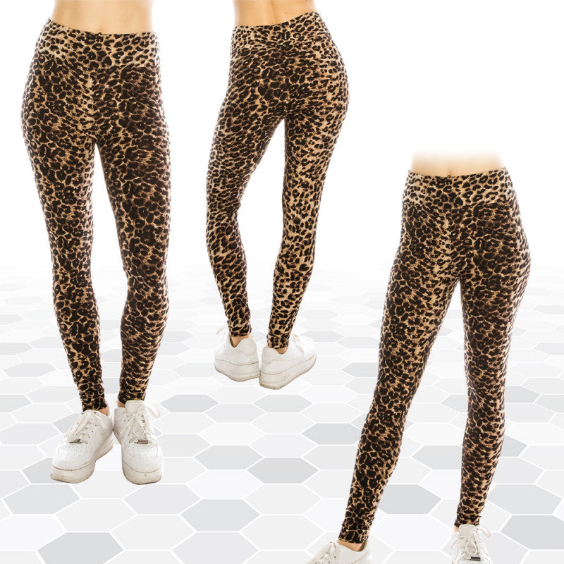 Patterned High Waist Yoga Ultra Soft Leggings (Regular/Plus Size)