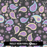 Paisley Glitter Patterned HTV (18.5" x 12")