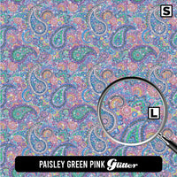 Paisley Glitter Patterned HTV (18.5" x 12")