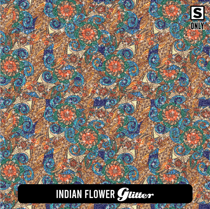 Paisley Glitter Patterned HTV (18.5" x 12")