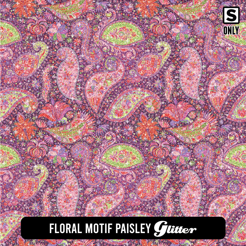 Paisley Glitter Patterned HTV (18.5" x 12")