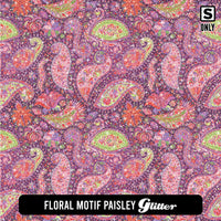 Paisley Glitter Patterned HTV (18.5" x 12")