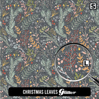Christmas Glitter Patterned HTV (12" x 12")