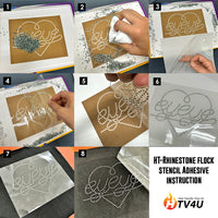 HT-Rhinestone Flock Stencil Adhesive