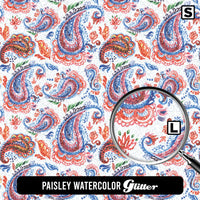 Paisley Glitter Patterned HTV (18.5" x 12")