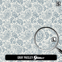 Paisley Glitter Patterned HTV (18.5" x 12")
