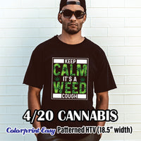 420 cannabis patterned HTV