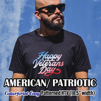 American Patriotic Patterned htv