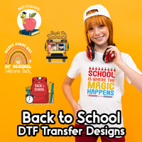 Back to School DTF Transfer Designs