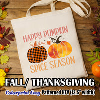 Fall Thanksgiving Patterned HTV