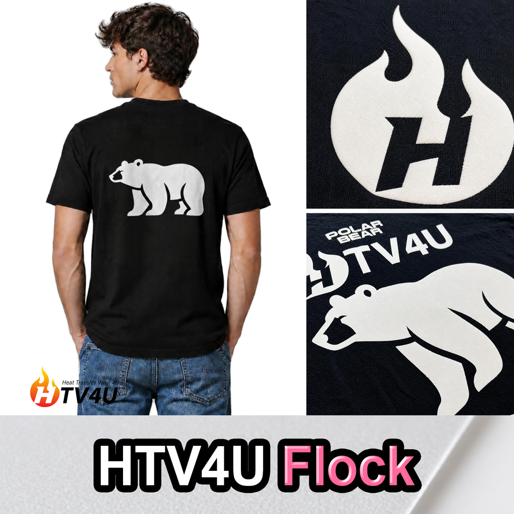 HTV4U Flock White Main Swatch