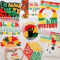 Juneteenth DTF Transfer Designs (4", 6", 8", 11" Length Available)