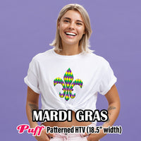 Mardi Gras Puff Patterned HTV