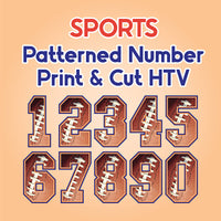 Patterned Number Print and Cut HTV