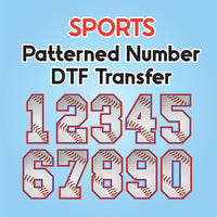 Patterned Number DTF Transfer