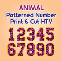 Patterned Number Print and Cut HTV