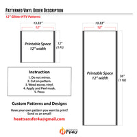 Wallpaper Glitter Patterned HTV (12" x 12")