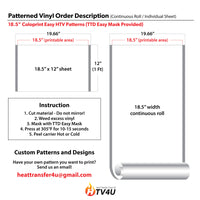 Ombre Patterned HTV (18.5" x 12")