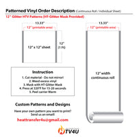 Abstract & Paintings Glitter Patterned HTV (18.5" x 12")