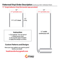 4/20 Patterned Adhesive Vinyl - Orajet 3164 (11" x 12")