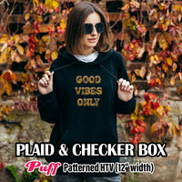 Plaid Puff Patterned HTV