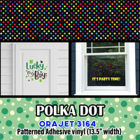 Polka Dot Orajet 3164 Patterned Adhesive Vinyl (13.5" x 12")