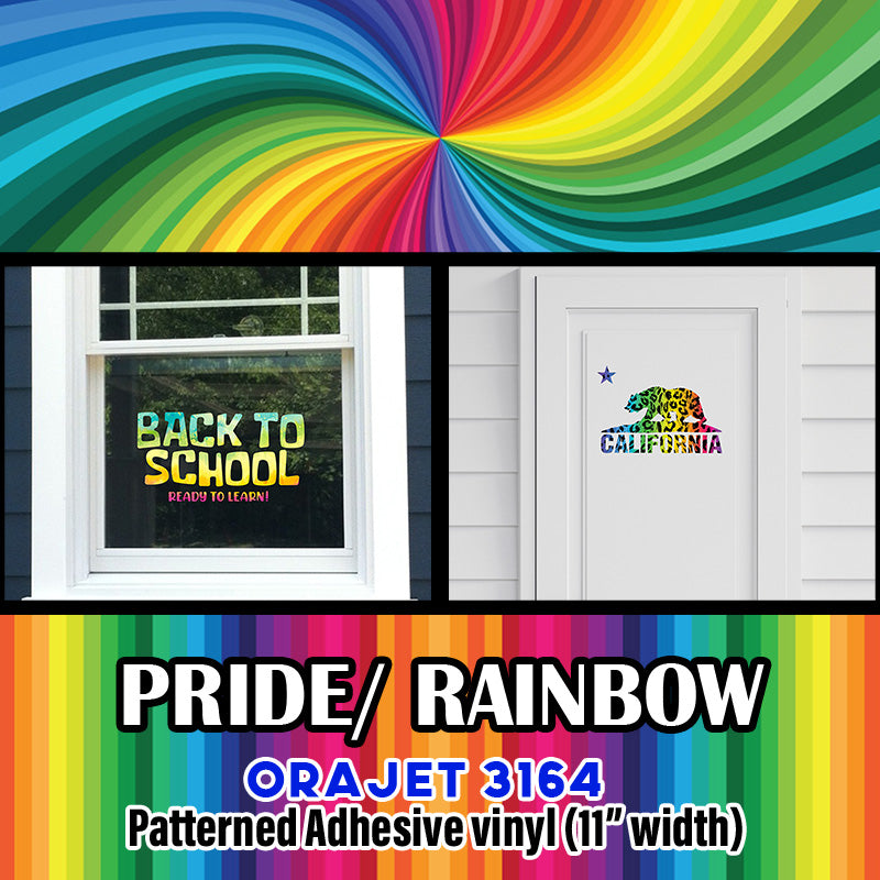 Pride / Rainbow Orajet 3164 Patterned Adhesive Vinyl (11" x 12")