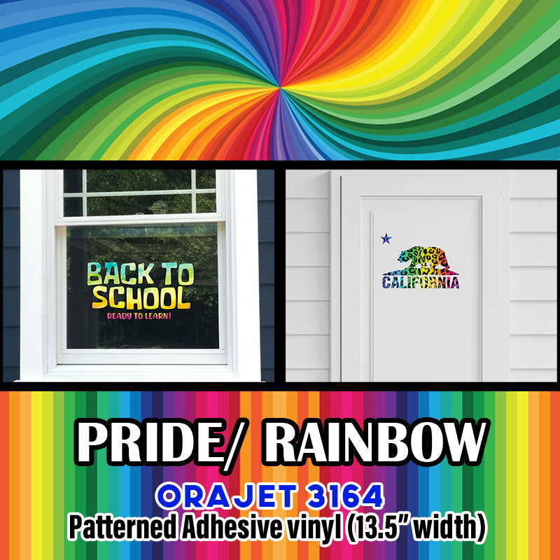 Pride / Rainbow Orajet 3164 Patterned Adhesive Vinyl (13.5" x 12")