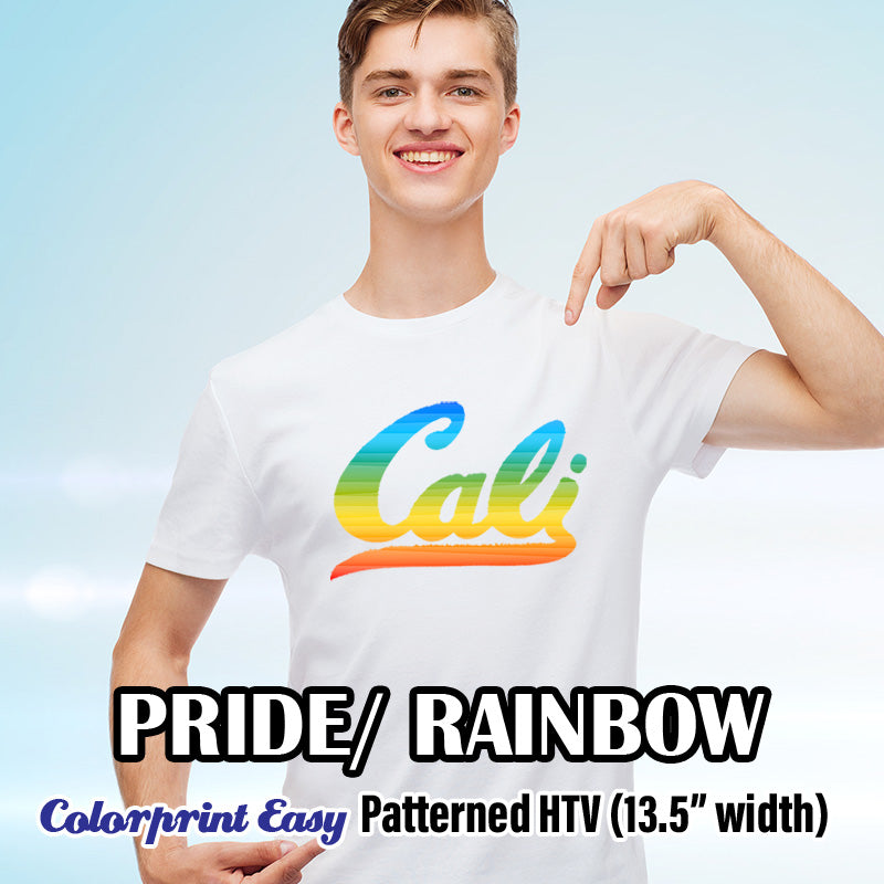 Pride / Rainbow Patterned HTV (13.5" x 12")