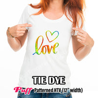 Tie Dye Puff Patterned HTV (12" x 12")