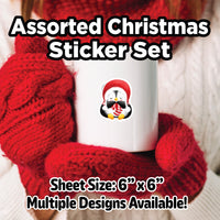 UV DTF Christmas Assorted Sticker Set (6" x 6")