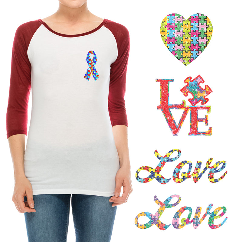 Autism Awareness Theme PAC Glitter HTV (4
