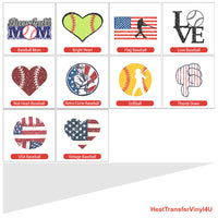 Baseball Theme PAC Glitter HTV (4")