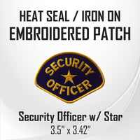 Security Officer w/ Star Embroidered Patch (3.5" x 3.42")